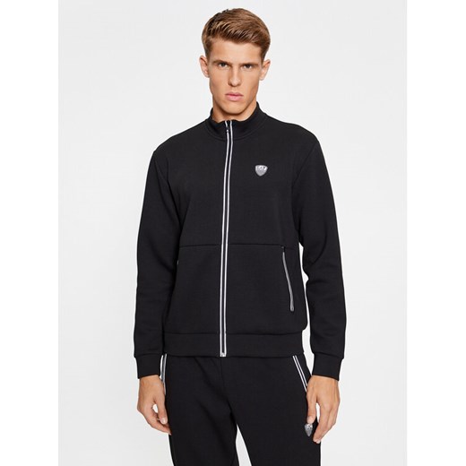 EA7 Emporio Armani Bluza 8NPM19 PJ4EZ 1200 Czarny Regular Fit ze sklepu MODIVO w kategorii Bluzy męskie - zdjęcie 182598251