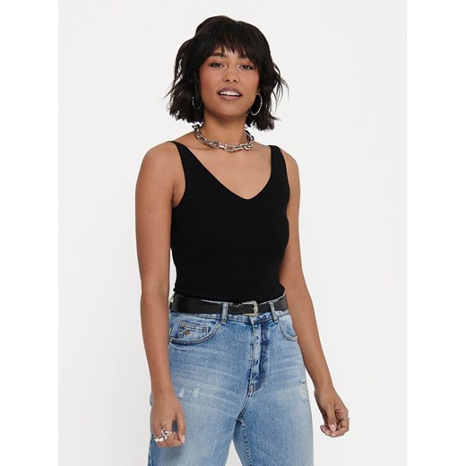 JDY Top Nanna 15180497 Czarny Slim Fit ze sklepu MODIVO w kategorii Bluzki damskie - zdjęcie 182598254