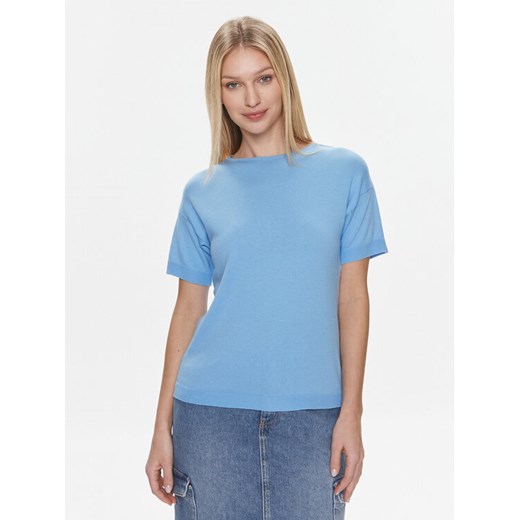 United Colors Of Benetton T-Shirt 103CD102M Niebieski Regular Fit ze sklepu MODIVO w kategorii Bluzki damskie - zdjęcie 182598394