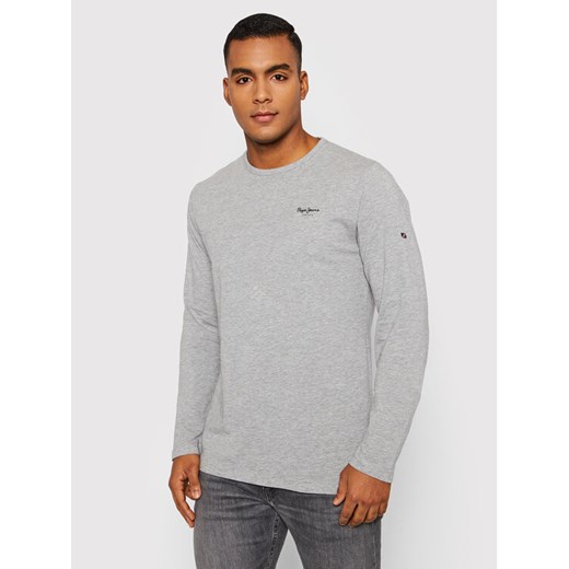 Pepe Jeans Longsleeve Original Basic 2 Long N PM508211 Szary Slim Fit ze sklepu MODIVO w kategorii T-shirty męskie - zdjęcie 182598403