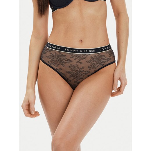Tommy Hilfiger Figi klasyczne z wysokim stanem UW0UW05178 Granatowy ze sklepu MODIVO w kategorii Majtki damskie - zdjęcie 182598421