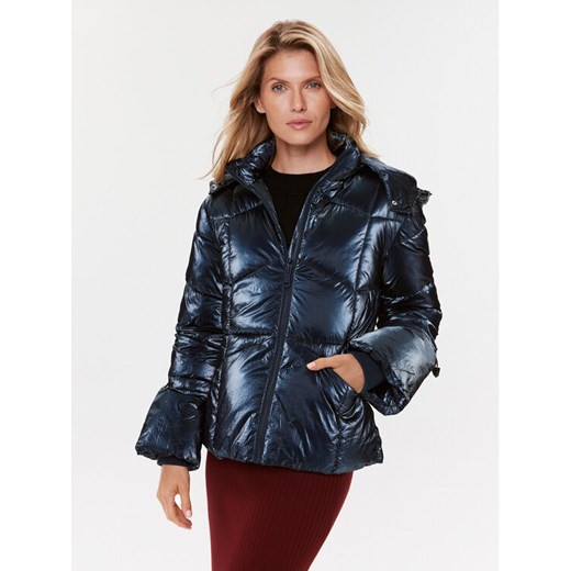 Guess Kurtka puchowa W3BL25 WFR90 Granatowy Regular Fit ze sklepu MODIVO w kategorii Kurtki damskie - zdjęcie 182598422