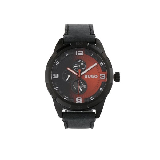 Hugo Zegarek Grip 1530275 Czarny ze sklepu MODIVO w kategorii Zegarki - zdjęcie 182598463