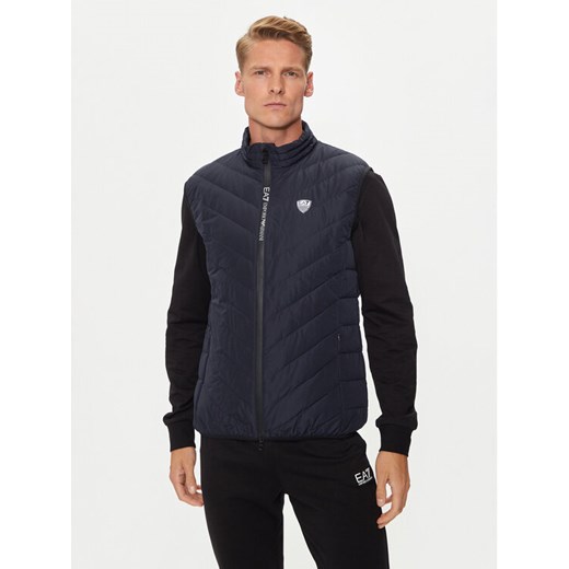 EA7 Emporio Armani Kamizelka 8NPQ02 PNE1Z 1562 Granatowy Regular Fit ze sklepu MODIVO w kategorii Kamizelki męskie - zdjęcie 182598510