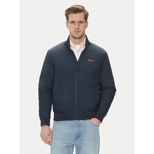 Pepe Jeans Kurtka bomber Mustrel PM403108 Granatowy Regular Fit ze sklepu MODIVO w kategorii Kurtki męskie - zdjęcie 182598544