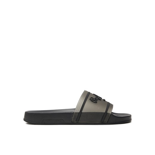 Pepe Jeans Klapki Slider Translucent W PLS70147 Czarny ze sklepu MODIVO w kategorii Klapki damskie - zdjęcie 182598562