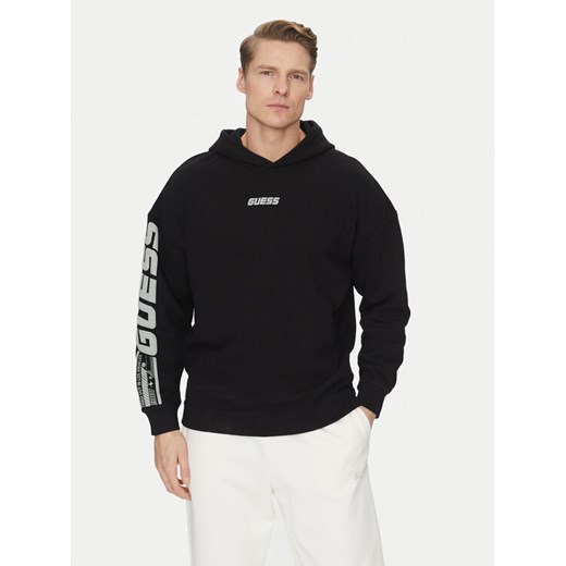 Guess Bluza Z4BQ03 KAIJ1 Czarny Regular Fit ze sklepu MODIVO w kategorii Bluzy męskie - zdjęcie 182598571