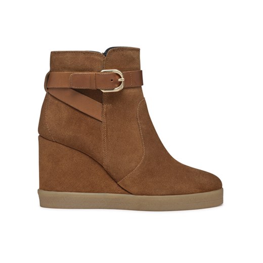 Geox Botki D Elidea Wedge D46VQA 02243 CD500 Brązowy ze sklepu MODIVO w kategorii Botki - zdjęcie 182598592