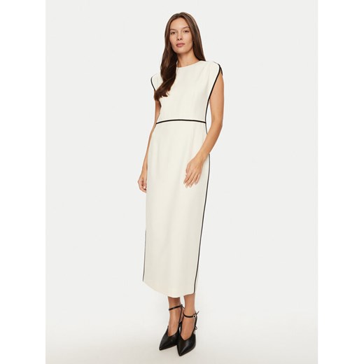 Boss Sukienka koktajlowa Detira 50539016 Biały Slim Fit ze sklepu MODIVO w kategorii Sukienki - zdjęcie 182598714