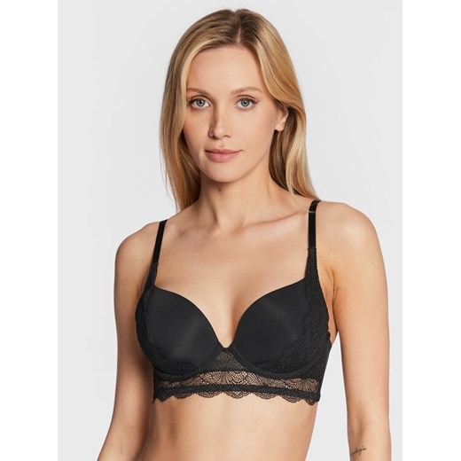 Wonderbra Biustonosz z fiszbiną WB000B2P Czarny ze sklepu MODIVO w kategorii Biustonosze - zdjęcie 182598772