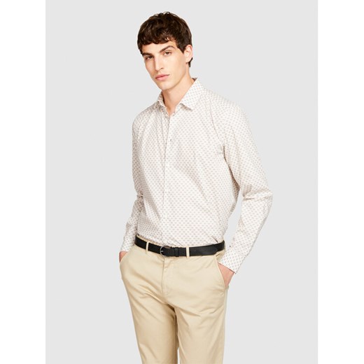 Sisley Koszula 5PFRSQ02D Beżowy Regular Fit ze sklepu MODIVO w kategorii Koszule męskie - zdjęcie 182598871