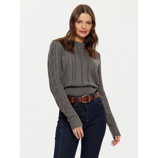 Guess Jeans Sweter W4BR13 Z3HN2 Szary Regular Fit ze sklepu MODIVO w kategorii Swetry damskie - zdjęcie 182598913