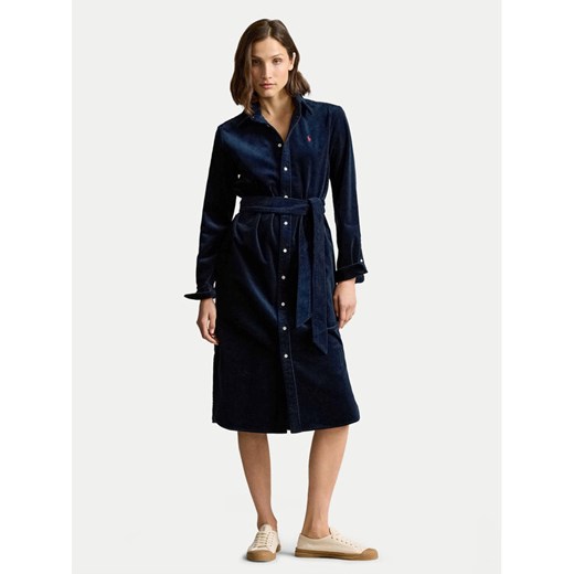Polo Ralph Lauren Sukienka koszulowa 211941474005 Granatowy Regular Fit ze sklepu MODIVO w kategorii Sukienki - zdjęcie 182598974