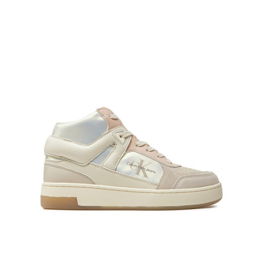 Calvin Klein Jeans Sneakersy Basket Cupsole High Mix Ml Mtr YW0YW01489 Biały 38 MODIVO