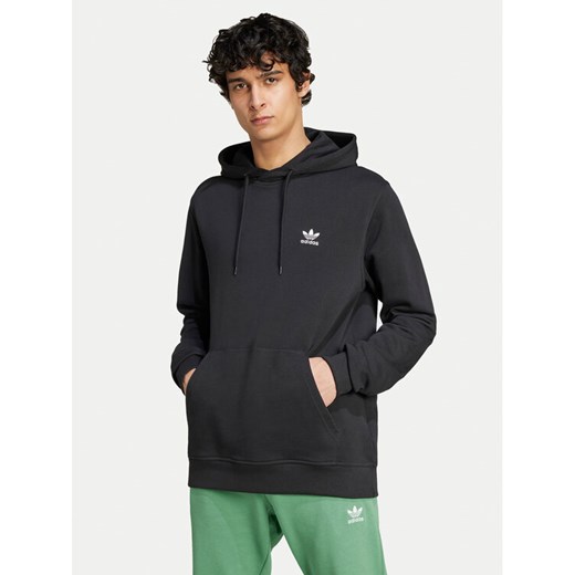 adidas Bluza Trefoil Essentials IW5789 Czarny Regular Fit ze sklepu MODIVO w kategorii Bluzy męskie - zdjęcie 182599052