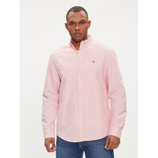 Tommy Jeans Koszula Entry DM0DM19134 Różowy Regular Fit ze sklepu MODIVO w kategorii Koszule męskie - zdjęcie 182599054