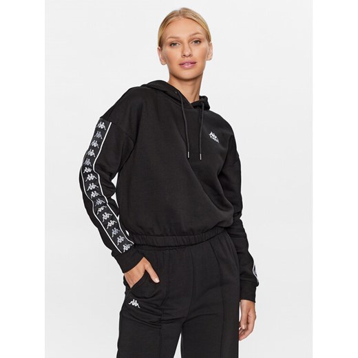 Kappa Bluza 313024 Czarny Regular Fit ze sklepu MODIVO w kategorii Bluzy damskie - zdjęcie 182599063