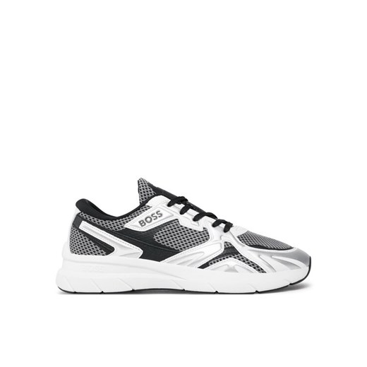 Boss Sneakersy Owen 50504289 10254489 01 Srebrny ze sklepu MODIVO w kategorii Buty sportowe męskie - zdjęcie 182599153