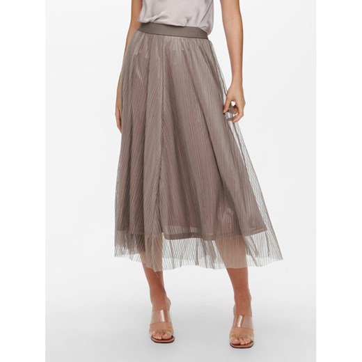 ONLY Spódnica midi 15214303 Brązowy Regular Fit ze sklepu MODIVO w kategorii Spódnice - zdjęcie 182599204