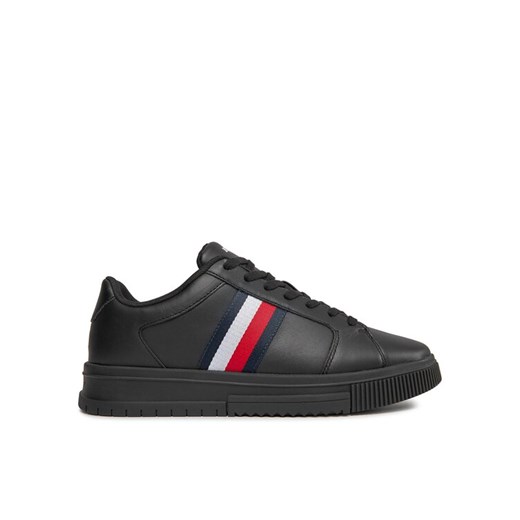 Tommy Hilfiger Sneakersy Supercup Lth Stripes Ess FM0FM04895 Czarny ze sklepu MODIVO w kategorii Buty sportowe męskie - zdjęcie 182599222