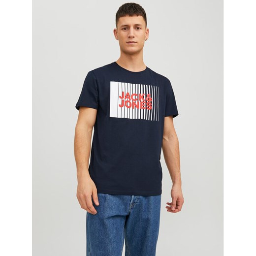 Jack&Jones T-Shirt Corp 12233999 Granatowy Standard Fit ze sklepu MODIVO w kategorii T-shirty męskie - zdjęcie 182599303