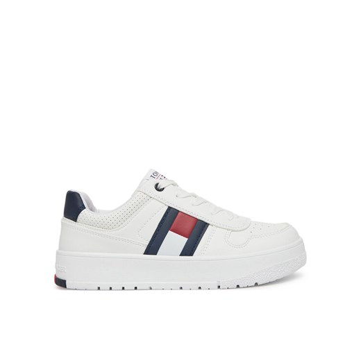 Tommy Hilfiger Sneakersy Flag Low Cut Velcro Sneaker T3X9-33859-1355 S Biały ze sklepu MODIVO w kategorii Buty sportowe dziecięce - zdjęcie 182599312