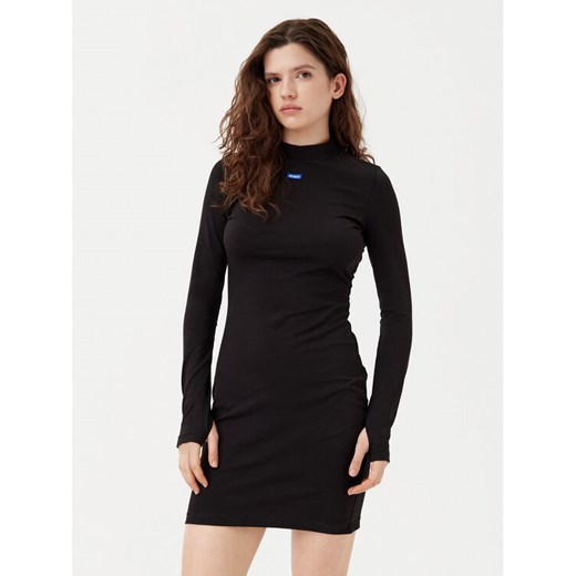 HUGO Sukienka codzienna Nilla 50531138 Czarny Slim Fit ze sklepu MODIVO w kategorii Sukienki - zdjęcie 182599363