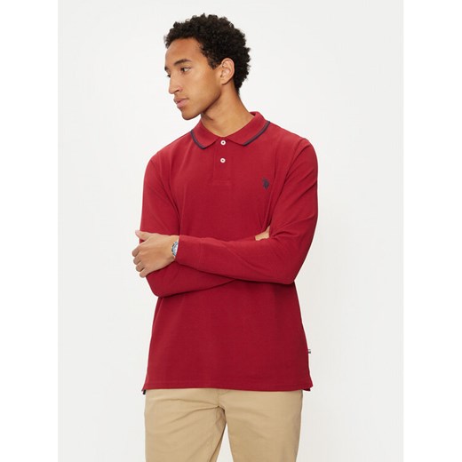 U.S. Polo Assn. Polo MUP2255 Czerwony Regular Fit ze sklepu MODIVO w kategorii T-shirty męskie - zdjęcie 182599404