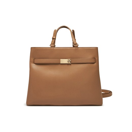 Tommy Hilfiger Torebka Heritage Satchel AW0AW17211 Brązowy ze sklepu MODIVO w kategorii Torebki damskie - zdjęcie 182599480