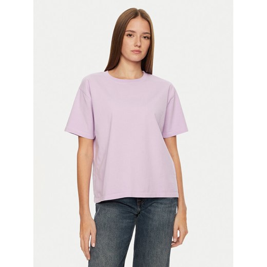 American Vintage T-Shirt Fizvalley FIZ02AH24 Fioletowy Loose Fit ze sklepu MODIVO w kategorii Bluzki damskie - zdjęcie 182599483