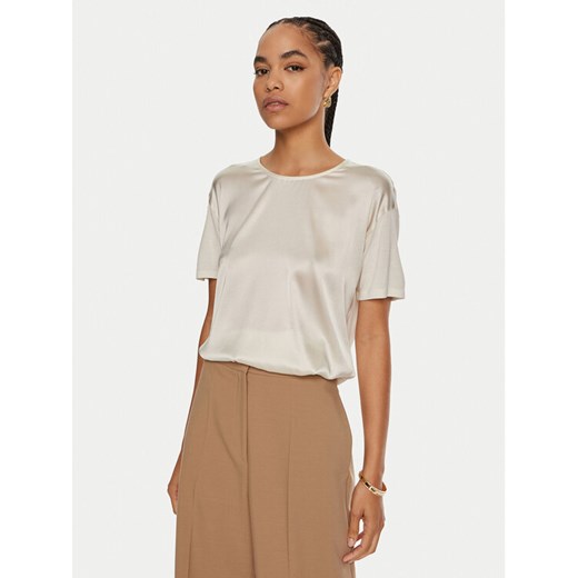 Boss T-Shirt Esandy 50457656 Écru Relaxed Fit ze sklepu MODIVO w kategorii Bluzki damskie - zdjęcie 182599530