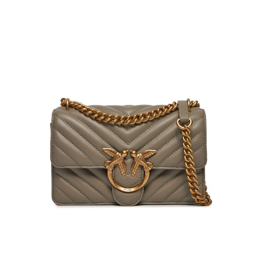 PINKO Torebka Love One Mini Dc PE 24 PLTT 100074 A0GK Beżowy ze sklepu MODIVO w kategorii Kopertówki - zdjęcie 182599582