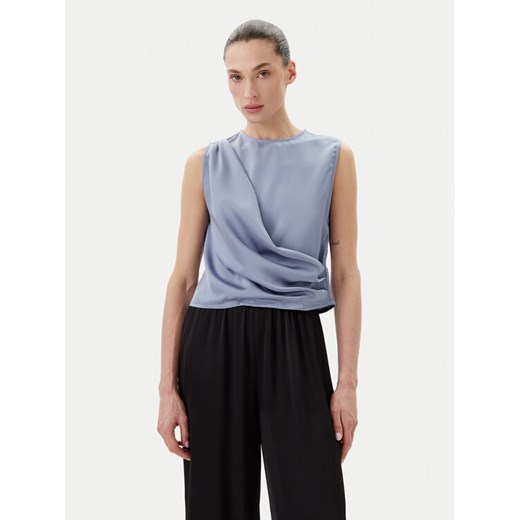 Eleh Bluzka ESS250183 Niebieski Regular Fit ze sklepu MODIVO w kategorii Bluzki damskie - zdjęcie 182599603