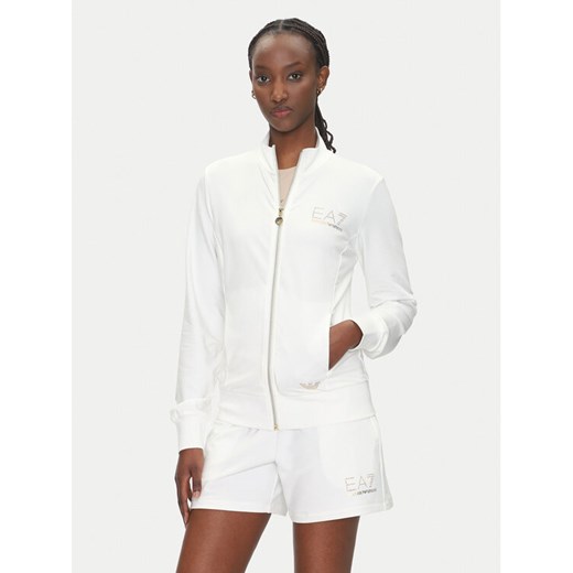 EA7 Emporio Armani Bluza 8NTM43 TJ9RZ U0005 Biały Regular Fit ze sklepu MODIVO w kategorii Bluzy damskie - zdjęcie 182599631