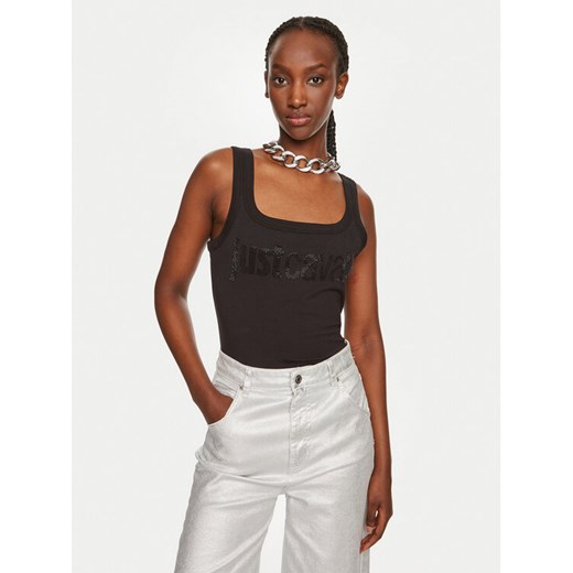Just Cavalli Top 76PAME03 Czarny Regular Fit ze sklepu MODIVO w kategorii Bluzki damskie - zdjęcie 182599634