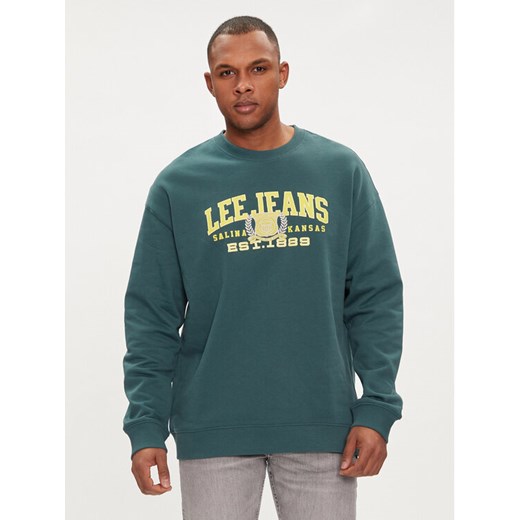 Lee Bluza Varsity 112349109 Zielony Regular Fit ze sklepu MODIVO w kategorii Bluzy męskie - zdjęcie 182599651