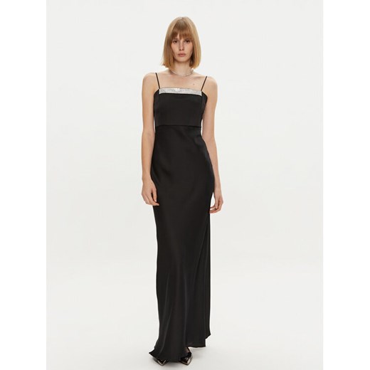 Simona Corsellini Sukienka wieczorowa A24CEAB047 Czarny Slim Fit ze sklepu MODIVO w kategorii Sukienki - zdjęcie 182599672