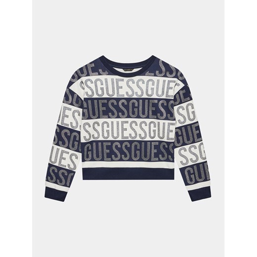 Guess Bluza J3YQ09 KAE30 Granatowy Regular Fit ze sklepu MODIVO w kategorii Bluzy chłopięce - zdjęcie 182599693