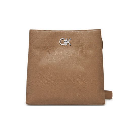 Calvin Klein Torebka Ck Convertible Bucket Bag_Mono K60K613137 Brązowy ze sklepu MODIVO w kategorii Listonoszki - zdjęcie 182599772