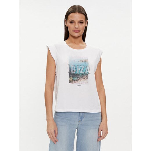 Liu Jo T-Shirt MA4332 J5003 Biały Regular Fit ze sklepu MODIVO w kategorii Bluzki damskie - zdjęcie 182599843