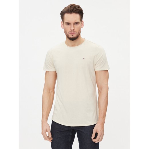 Tommy Jeans T-Shirt Jaspe DM0DM09586 Beżowy Slim Fit ze sklepu MODIVO w kategorii T-shirty męskie - zdjęcie 182599961
