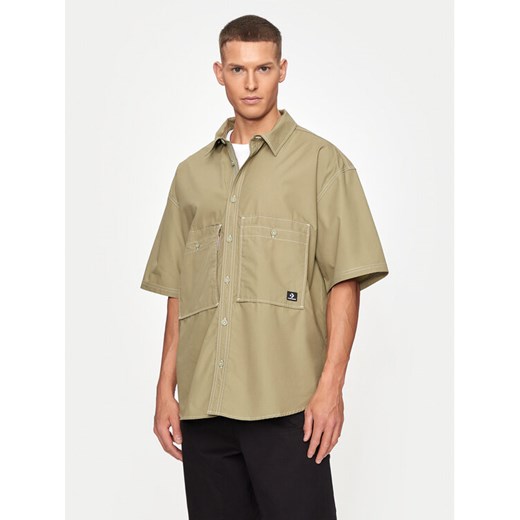 Converse Koszula M Wordmark Utility Shirt 10026433-A02 Khaki Regular Fit ze sklepu MODIVO w kategorii Koszule męskie - zdjęcie 182599982