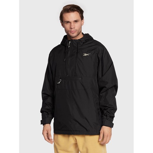 Reebok Kurtka anorak Vector HG8932 Czarny Relaxed Fit ze sklepu MODIVO w kategorii Kurtki męskie - zdjęcie 182600050