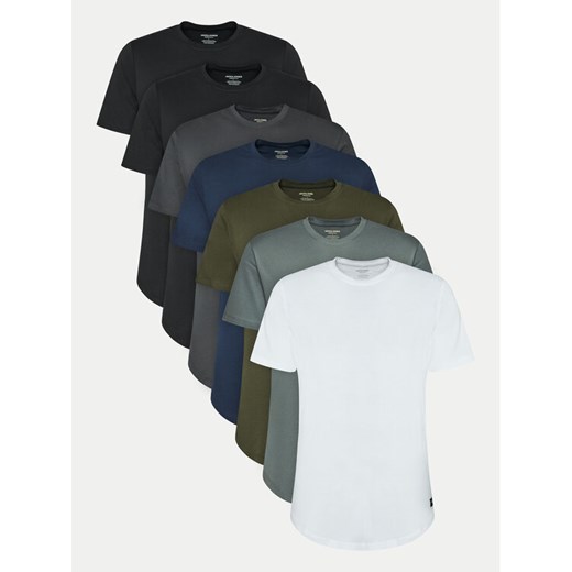 Jack&Jones Komplet 7 t-shirtów Noa 12195439 Kolorowy Long Line Fit ze sklepu MODIVO w kategorii T-shirty męskie - zdjęcie 182600074