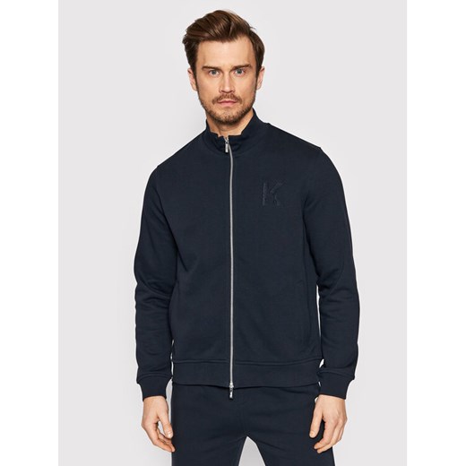 KARL LAGERFELD Bluza 705891 Granatowy Regular Fit ze sklepu MODIVO w kategorii Bluzy męskie - zdjęcie 182600082