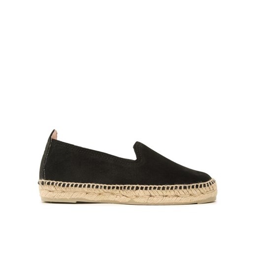 Manebi Espadryle Suede Flat Espadrilles Czarny ze sklepu MODIVO w kategorii Espadryle damskie - zdjęcie 182600084