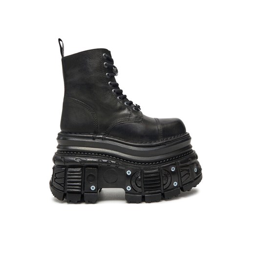 NEW ROCK Glany M-MILI083CCT-C4 Czarny ze sklepu MODIVO w kategorii Workery damskie - zdjęcie 182600113