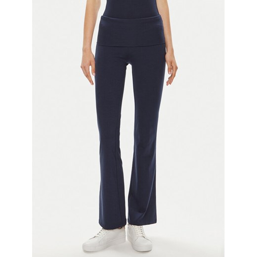 Gina Tricot Spodnie materiałowe 21671 Granatowy Flare Fit ze sklepu MODIVO w kategorii Spodnie damskie - zdjęcie 182600150