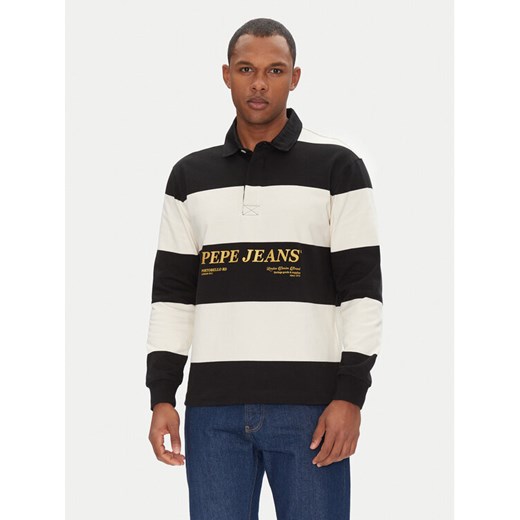 Pepe Jeans Polo Brandon PM542230 Czarny Regular Fit ze sklepu MODIVO w kategorii T-shirty męskie - zdjęcie 182600200