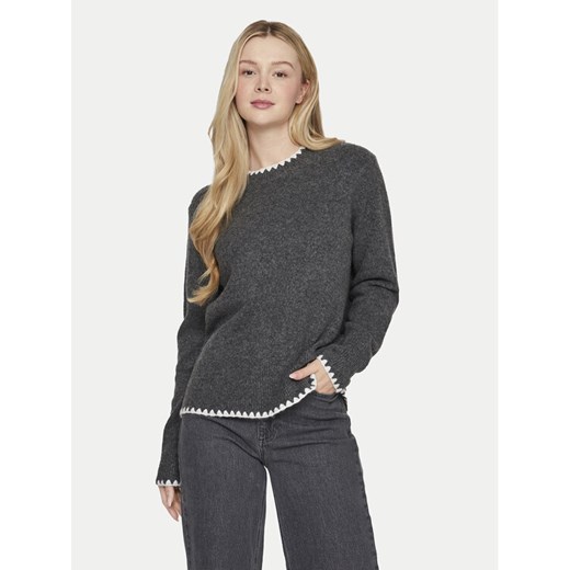 Vila Sweter Hefna 14098864 Szary Regular Fit ze sklepu MODIVO w kategorii Swetry damskie - zdjęcie 182600201